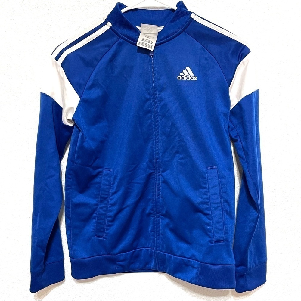 Adidas Boys Classic Warm Up Full Zip Jacket Size10/12